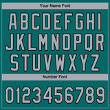 Custom Teal Gray-Black Gradient Style Twinkle Star Two-Button Unisex Softball Jersey