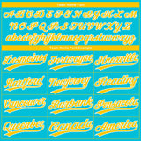 Custom Lakes Blue Yellow-White Gradient Style Twinkle Star Two-Button Unisex Softball Jersey