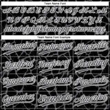 Custom Black Steel Gray-White 3D Pattern Design Abstract Network Crackle Two-Button Unisex Softball Jersey