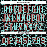 Custom Black Ice Blue-Red 3D Pattern Design Abstract Network Crackle Two-Button Unisex Softball Jersey