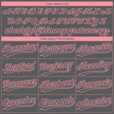 Custom Steel Gray Medium Pink Washington City Edition Gradient Two-Button Unisex Softball Jersey