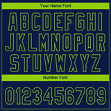 Custom Navy Neon Green Seattle City Edition Gradient Two-Button Unisex Softball Jersey