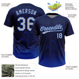 Custom Navy Gray-Thunder Blue Dallas City Edition Gradient Two-Button Unisex Softball Jersey