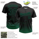Custom Black Kelly Green Dallas City Edition Gradient Two-Button Unisex Softball Jersey