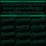 Custom Black Kelly Green Dallas City Edition Gradient Two-Button Unisex Softball Jersey