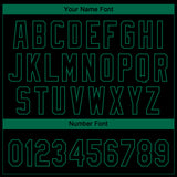 Custom Black Kelly Green Dallas City Edition Gradient Two-Button Unisex Softball Jersey