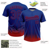 Custom Royal Red Philadelphia City Edition Gradient Two-Button Unisex Softball Jersey