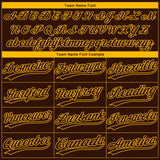 Custom Brown Gold San Diego City Edition Gradient Two-Button Unisex Softball Jersey