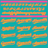 Custom Aqua Yellow-Pink San Diego City Edition Gradient Two-Button Unisex Softball Jersey
