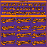 Custom Purple Bay Orange-Black Phoenix City Edition Gradient Two-Button Unisex Softball Jersey