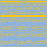 Custom Light Blue Yellow Boston City Edition Gradient Two-Button Unisex Softball Jersey