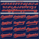 Custom Navy Red-Gray Boston City Edition Gradient Two-Button Unisex Softball Jersey