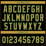 Custom Black Old Gold-Kelly Green Boston City Edition Gradient Two-Button Unisex Softball Jersey