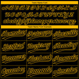 Custom Black Gold Boston City Edition Gradient Two-Button Unisex Softball Jersey