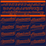 Custom Navy Orange Houston City Edition Gradient Two-Button Unisex Softball Jersey
