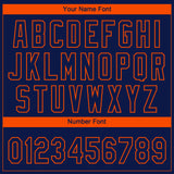 Custom Navy Orange Houston City Edition Gradient Two-Button Unisex Softball Jersey