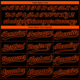 Custom Black Orange Baltimore City Edition Gradient Two-Button Unisex Softball Jersey