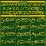 Custom Green Gold Oakland City Edition Gradient Two-Button Unisex Softball Jersey