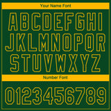 Custom Green Gold Oakland City Edition Gradient Two-Button Unisex Softball Jersey