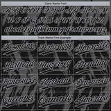 Custom Black Steel Gray-Gray Splatter Torn Sharp Brush Stroke Two-Button Unisex Softball Jersey