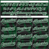 Custom Black Green-White Splatter Torn Sharp Brush Stroke Two-Button Unisex Softball Jersey