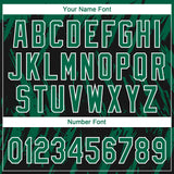 Custom Black Kelly Green-White Splatter Torn Sharp Brush Stroke Two-Button Unisex Softball Jersey
