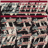 Custom Black Vintage USA Flag-Cream Splatter Torn Sharp Brush Stroke Two-Button Unisex Softball Jersey