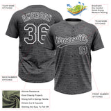 Custom Steel Gray-White Raglan Sleeves Distressed Fragment Brush Stroke Two-Button Unisex Softball Jersey