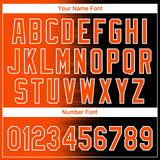 Custom Black Orange-White Gradient Horizontal Stripe Two-Button Unisex Softball Jersey