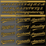 Custom Black Old Gold-Gray Gradient Horizontal Stripe Two-Button Unisex Softball Jersey