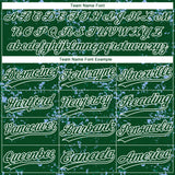Custom Green Light Blue Kelly Green-White Abstract Shattered Paint Splatter Two-Button Unisex Softball Jersey
