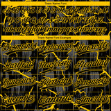 Custom Black Yellow-Gray Raglan Sleeves Neon Lightning Crackle Two-Button Unisex Softball Jersey