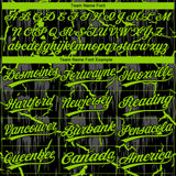 Custom Black Neon Green-Gray Raglan Sleeves Neon Lightning Crackle Two-Button Unisex Softball Jersey