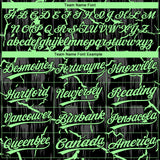 Custom Black Pea Green-Gray Raglan Sleeves Neon Lightning Crackle Two-Button Unisex Softball Jersey
