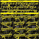 Custom Black Light Yellow-Gray Raglan Sleeves Neon Lightning Crackle Two-Button Unisex Softball Jersey