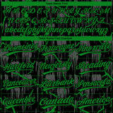 Custom Black Grass Green-Gray Raglan Sleeves Neon Lightning Crackle Two-Button Unisex Softball Jersey