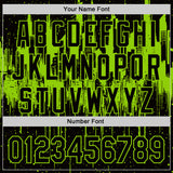 Custom Black-Neon Green Dripping Splatter Paint 3D Pattern Two-Button Unisex Softball Jersey
