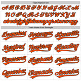 Custom White Orange-Black Raglan Sleeves Stripes Two-Button Unisex Softball Jersey