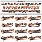 Custom White Black-Orange Raglan Sleeves Stripes Two-Button Unisex Softball Jersey