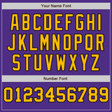 Custom Purple Gold-Black Pinstripe Authentic Split Fashion Baseball Jersey