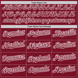 Custom Crimson White-Crimson Pinstripe Authentic Split Fashion Baseball Jersey