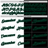 Custom Black White-Kelly Green Split Fashion Performance T-Shirt