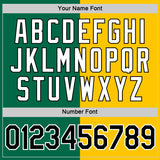 Custom Kelly Green Black-Yellow Split Fashion Performance T-Shirt