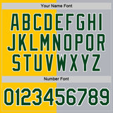 Custom Yellow Green-Gray Split Fashion Performance T-Shirt