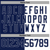 Custom Navy Gray-White Split Fashion Hockey Lace Neck Jersey