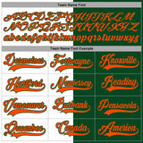 Custom Green Orange-White Split Fashion Hockey Lace Neck Jersey