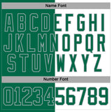 Custom Kelly Green Gray-White Split Fashion Hockey Lace Neck Jersey