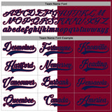 Custom Maroon Navy-White Split Fashion Hockey Lace Neck Jersey