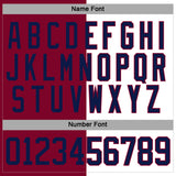 Custom Maroon Navy-White Split Fashion Hockey Lace Neck Jersey
