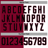 Custom Maroon Black-White Split Fashion Hockey Lace Neck Jersey